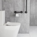Evekare Black Toilet Roll Holder Grab Rail - 300mm - 250kg Capacity - SuperSaverAU - view 3