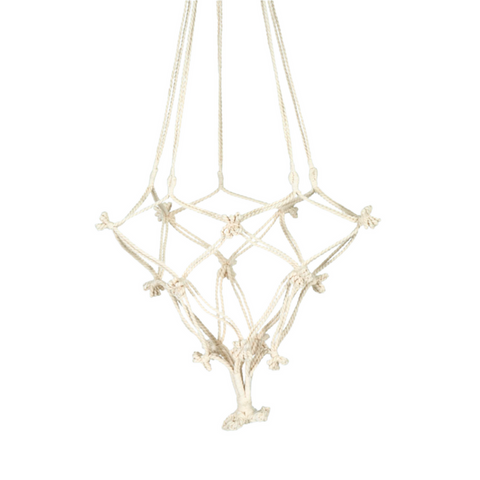 Eden 110cm Cotton Macrame Hanger - Hand-Woven Plant Display with Tassels - SuperSaverAU - view 1
