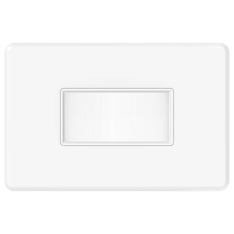 Deta S Line Brush Plate - 75mm x 4.3mm - White - Low Profile Cable Management - SuperSaverAU - view 1