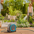 Gardena Dual 2 in 1 Roll Up Hose Reel - 25m - Black/Turquoise/Orange - Easy Storage - SuperSaverAU - view 3