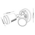 Brilliant Raptor III Twin 20W Outdoor Flood Light Beige, Adjustable Heads, Weather Resistant 22601/09
