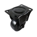 Easyroll 75mm Black PVC Fixed Castor 80kg Indoor Outdoor
