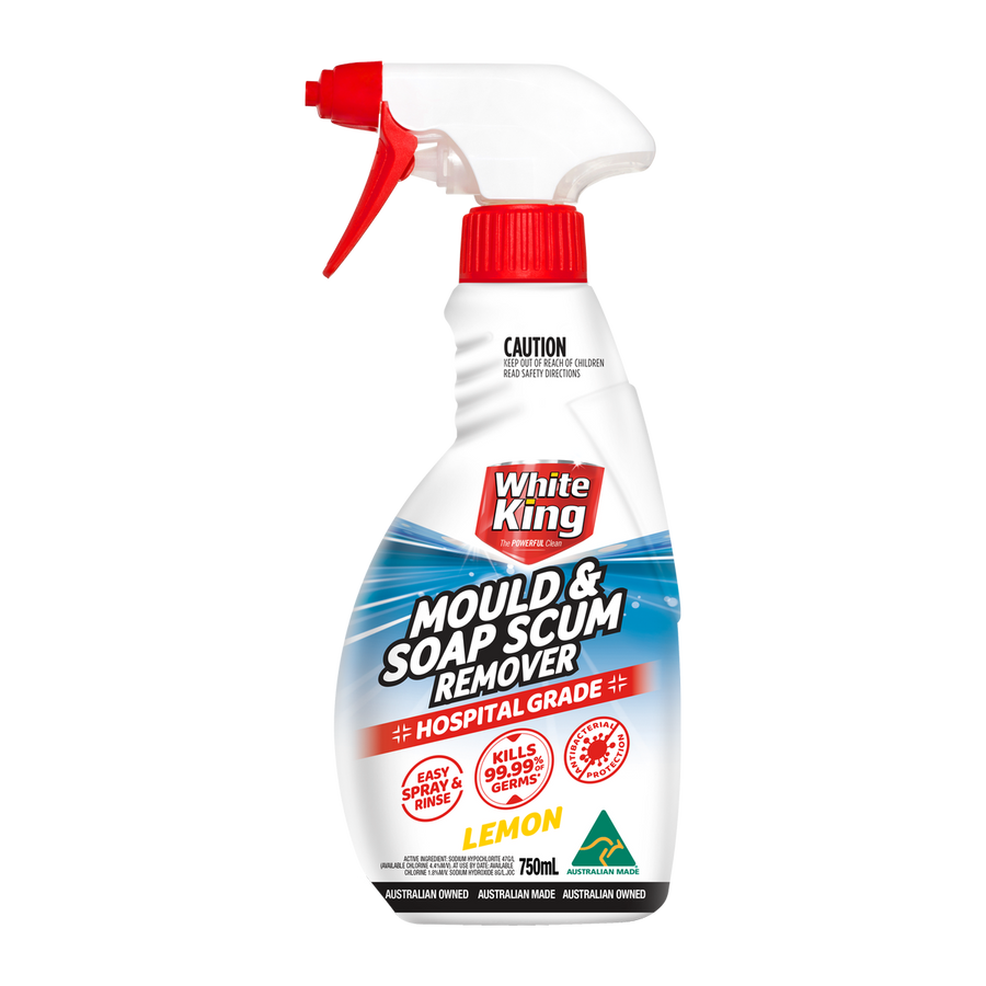 White King Mould Soap Scum Remover - 750ml - Kills 99.99% Germs - White - SuperSaverAU - view 1