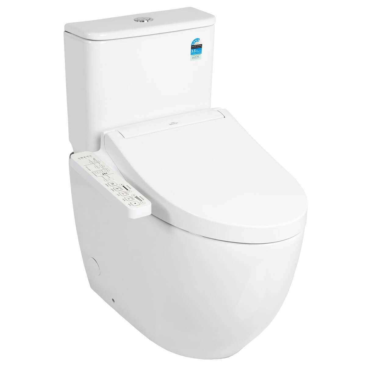 Toto Elong Back To Wall Smart Toilet Suite - Gloss White, C2 Washlet, EWATER+ Wand, Air Drying - ELONGBTWC2