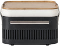 Everdure by Heston Blumenthal Cube Portable Charcoal BBQ - Porcelain Enamel Firebox - Black - HBCUBEG