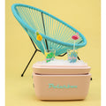 Polarbox Pop 20L Cooler - Nude with Cyan Strap and Logo - Thermal Insulation - PLBP20NC