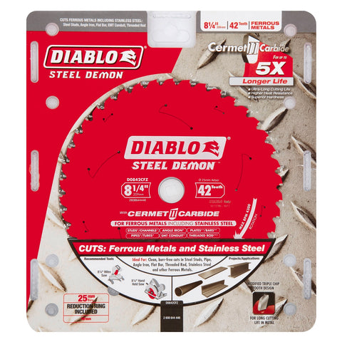 Diablo 209mm 42T Steel Demon Ferrous Metal Circular Saw Blade