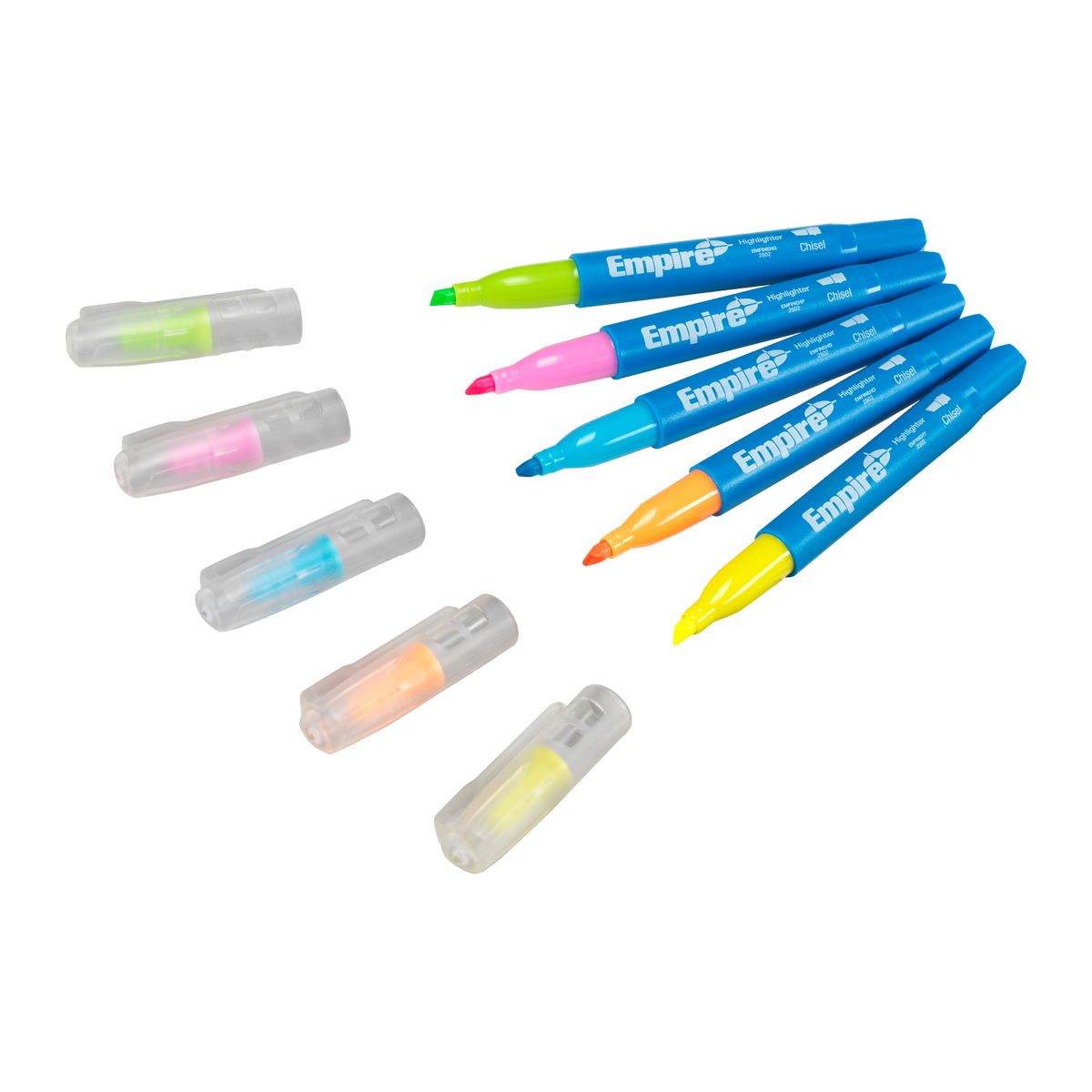 Empire 5 Piece Multi Coloured Highlighter Pack - 18.8mm x 186mm - Durable Ink - SuperSaverAU - view 3