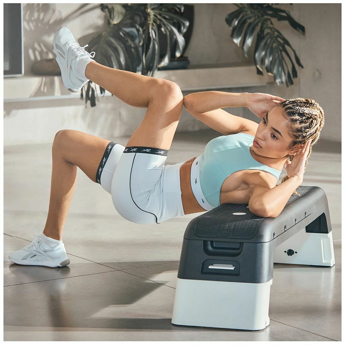 Reebok Deck - Black and White Workout Platform Supporting Users up to 110kg - RFAC-RBKDECKO-W