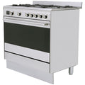 Smeg 90cm Classic Dual Fuel Freestanding Oven - Stainless Steel, Five Burners, Thermoseal - FS9606XS1