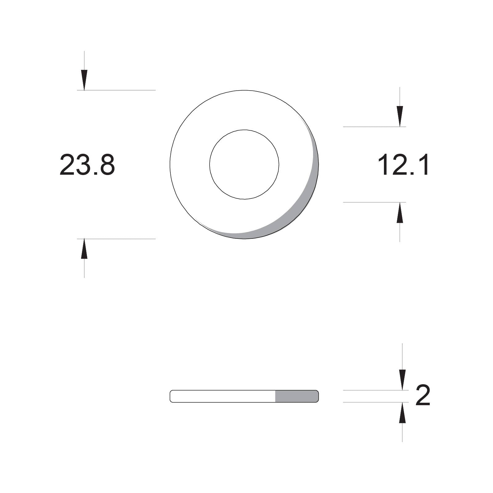 Zenith M10 Hot Dipped Galvanised Flat Round Washer - 4.6 Grade Steel, Each