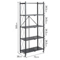 SOGA Five Tier Kitchen Cart - Black Carbon Steel - 20kg Per Shelf - Foldable - 9357641023501