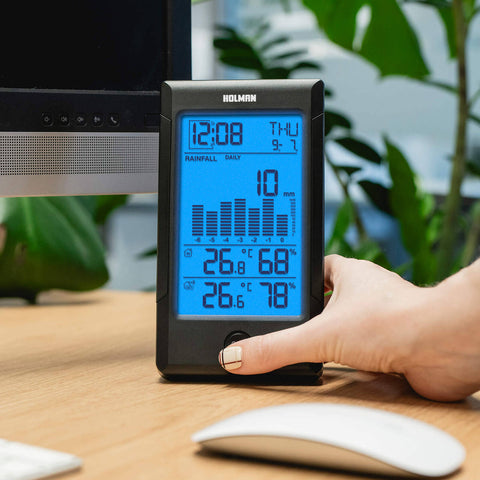 Holman Wireless Digital Rain Gauge with Temperature and Humidity DRG001