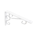 Carinya 200 x 150mm White Powder Coated Steel Heavy Duty Scroll Stay Bracket, 200kg
