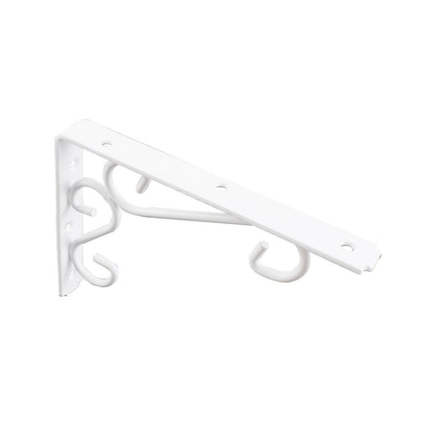 Carinya Heavy Duty Scroll Stayed Bracket 200kg White Steel Elegant - SuperSaverAU - view 1