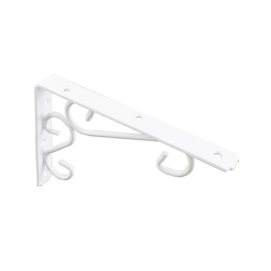 Carinya Heavy Duty Scroll Stayed Bracket 200kg White Steel Elegant - SuperSaverAU - view 1