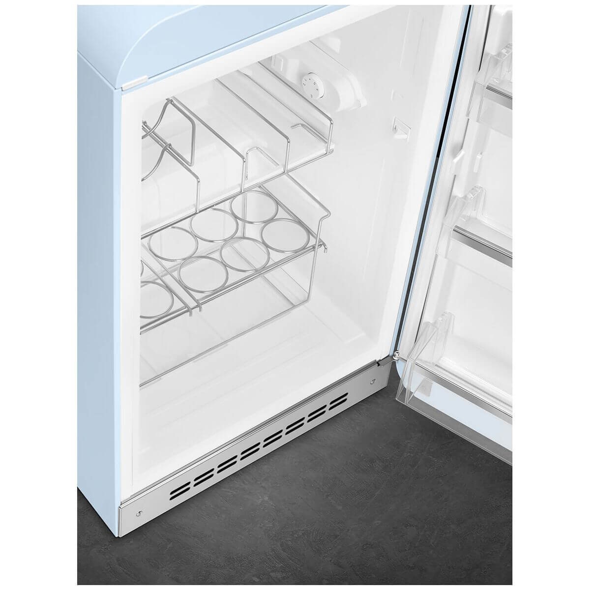 Smeg 50s Retro Style Happy 135L bar fridge - right hinge, pale blue, 6 star energy rating - FAB10HRPB6