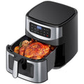 Kitchen Couture Clear View Digital Air Fryer 12L - Black and Silver - Touch Controls, Presets - 10004941