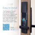 Gainsborough Freestyle Wifi Smart Lock Trilock - Matte Black - 68mm x 238mm - Concealed Keypad - App Control - SuperSaverAU - view 5