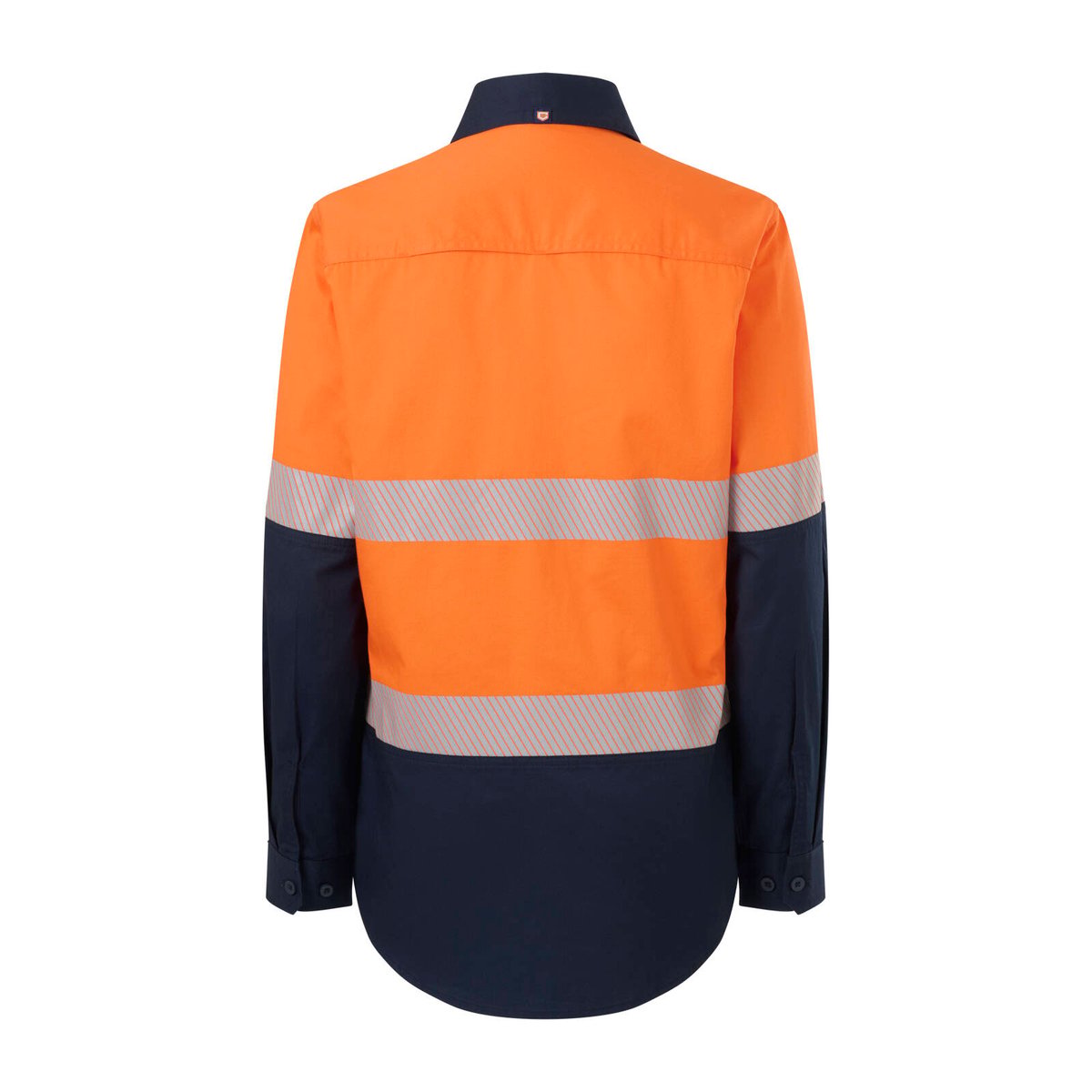 Citeco Womens Long Sleeve Shirt Size 10 - Orange Navy - Hi Vis - UPF 50+ - SuperSaverAU - view 3