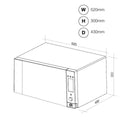 Artusi 31L freestanding convection microwave oven - 900W, stainless steel, grill, auto cook - AMC31X