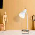 Mercator Billingham Desk Lamp with Wireless & USB Charging 25W E14 LMTL342WHT