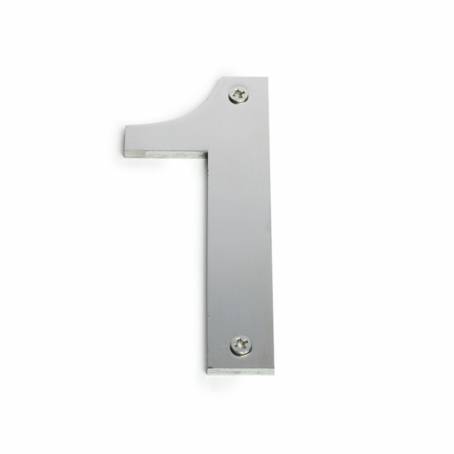 Sandleford 100mm Brushed Stainless Steel House Number 1 - Weather Resistant