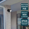 Brilliant Black Raptor III Single LED Sensor Light - 800 Lumens - Wall Mount - SuperSaverAU - view 5