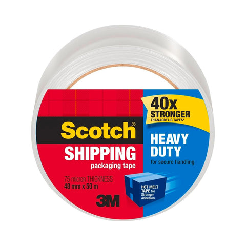 Scotch Heavy Duty Shipping Packaging Tape - 48mm x 50m - Clear - SuperSaverAU - view 1