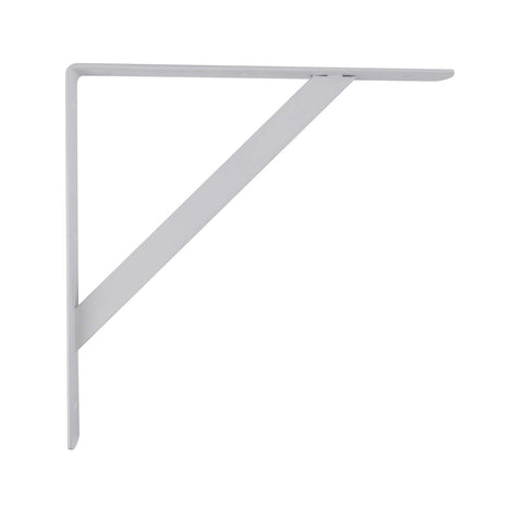 Carinya 300 x 300mm White Powder Coated Steel Heavy Duty Straight Stayed Bracket, 125kg