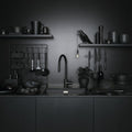 Franke Pull-Out Mixer Tap - Black Steel Spray Head 360-Degree Spout 5 Star WELS - TA9601BS