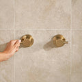 Mondella Resonance Brushed Brass 1/4 Turn Pin Lever Wall Top Assembly Stainless Steel