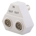 Antsig 2-Way PAL Splitter Nickel Plated White 222-BUN