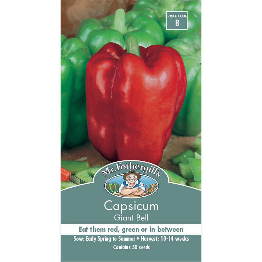 Mr Fothergill S Giant Bell Capsicum Seeds - 75mm - Seed - Vitamin C - SuperSaverAU - view 1