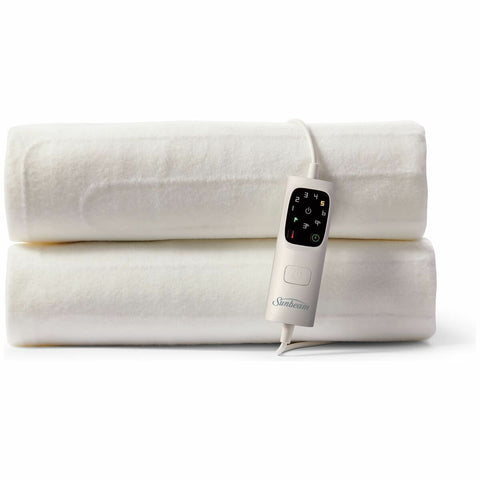 Sunbeam Sleep Perfect Antibacterial Single Electric Blanket - Six Heat Settings, Machine Washable - BLA6321