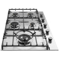Omega 90cm Natural Gas Cooktop - Stainless Steel, Five Burners, Triple Ring Wok Burner - OCG905WX