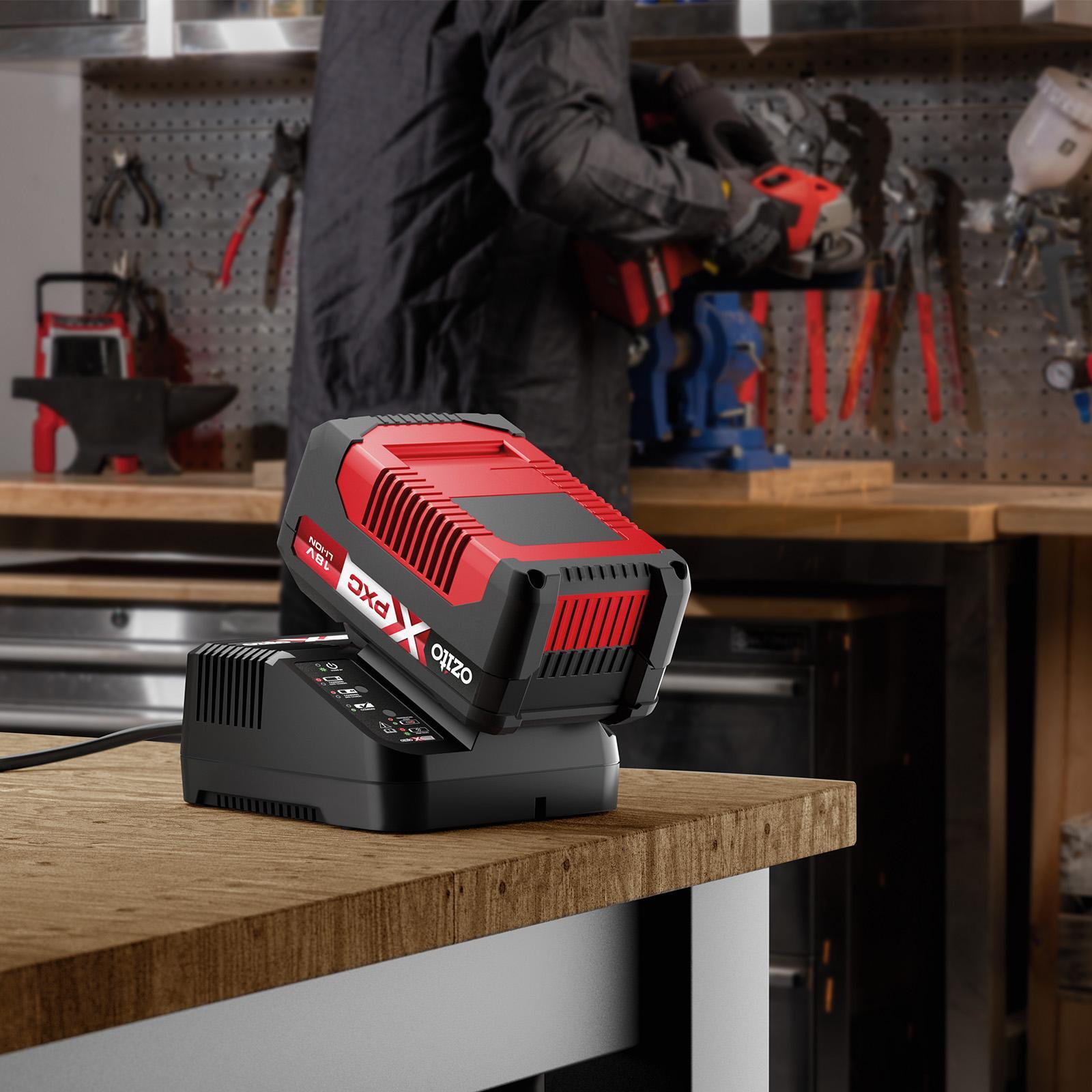 Ozito PXC 18V 4.0Ah Lithium-Ion Battery PXBP-400, Power X Change, 80min Charge, Charge Check