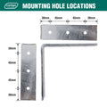 Carinya Heavy Duty Angle Bracket 150mm Galvanised Steel 150kg Capacity - SuperSaverAU - view 5