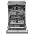 Haier 60cm Freestanding Dishwasher with Steam - 15 Place Settings - Satina - Auto Door Opening - HDW15F3S1