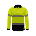 Citeco Yellow Hi Vis Long Sleeve Polo Small - Reflective - Lightweight - Comfortable - SuperSaverAU - view 1