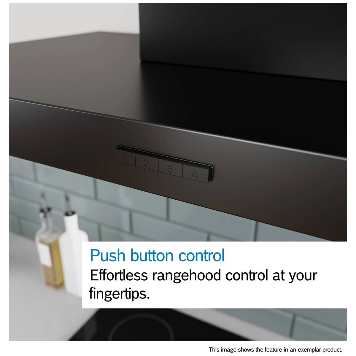 Bosch Series 4 90cm canopy rangehood - Matt black - 594m³/h, 3 power levels, push buttons - DWB95CC60A