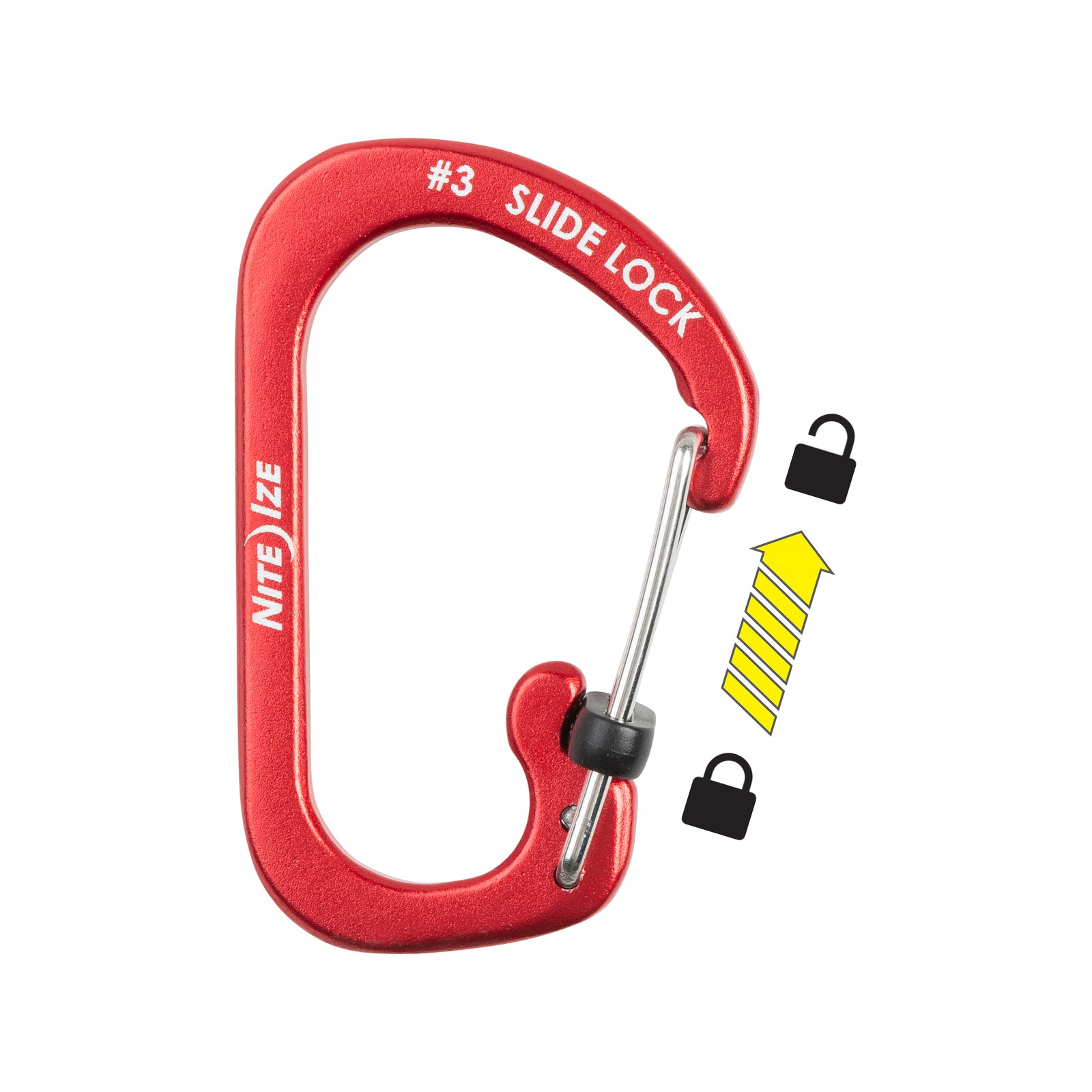 Nite Ize SlideLock Aluminium Carabiner #3 - Red