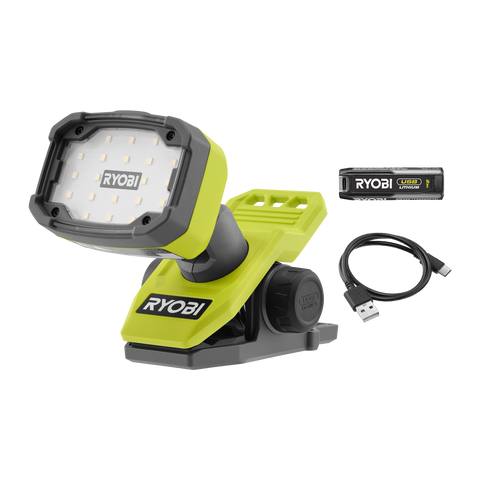 Ryobi USB Lithium Magnetic Clamp Light 2Ah Kit RMCL4K - Cordless LED Work Light