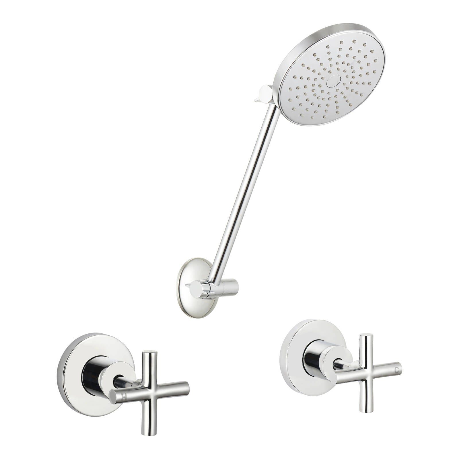 Mondella Resonance Chrome 1/2 Turn Cross Handle All-Directional Shower Set, 9L/min 3 Star WELS