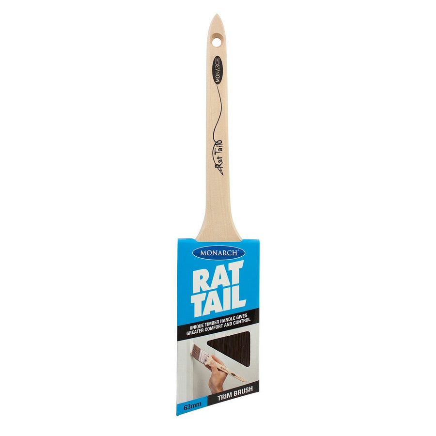 Monarch Rat Tail Trim Paint Brush 63mm Synthetic Filament Comfortable Control - SuperSaverAU - view 1