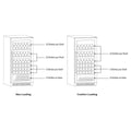 Cantina 127 Bottle Single Zone Wine Cabinet - Black Tinted Glass, Freestanding or Built-In - CCWIS116DB