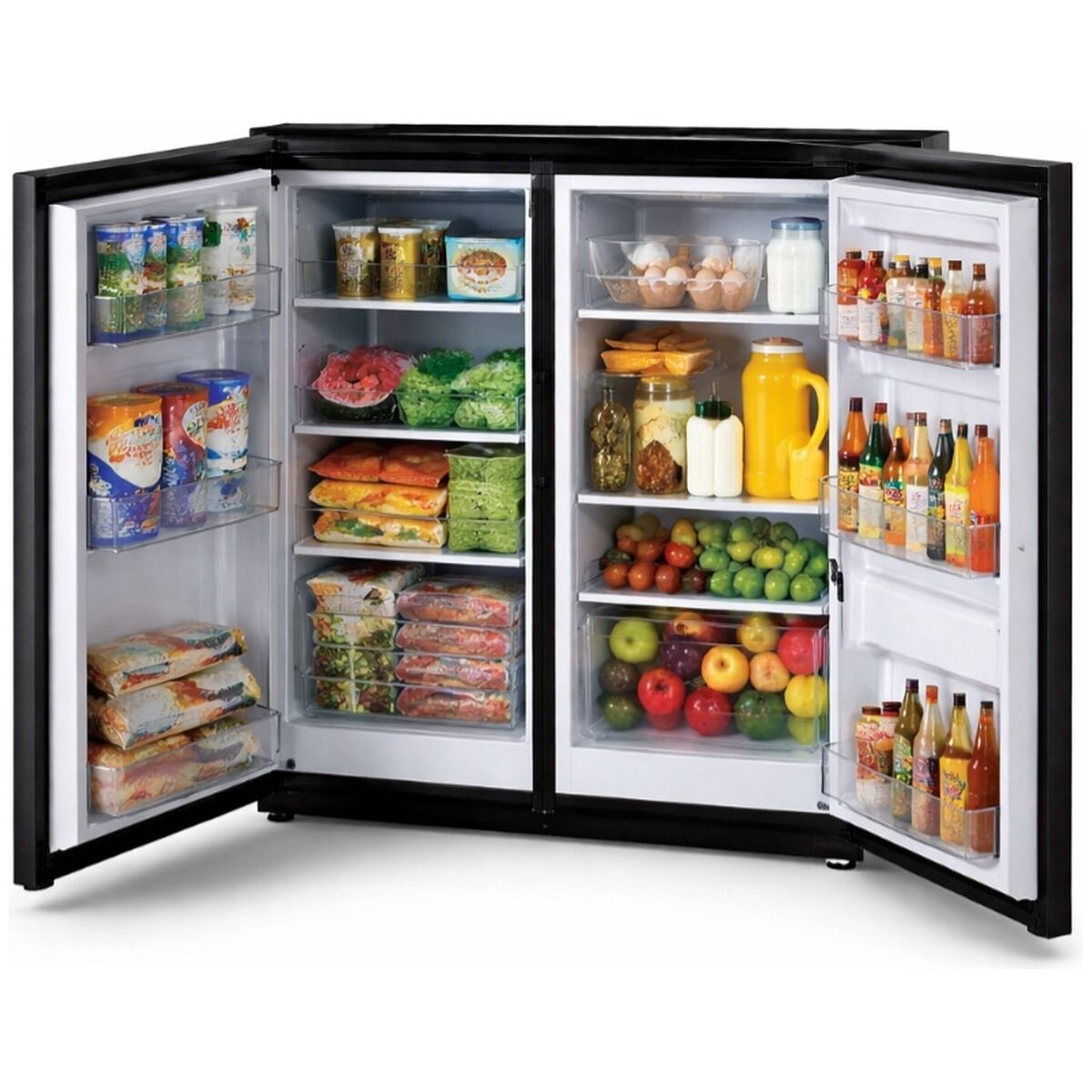 Airflo 156L bar fridge and freezer - Stainless steel doors, LED lighting, vegetable crisper - AFF156