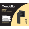 Mondella Black Matte Rococo Shower Mixer - 165mm x 125mm x 105mm - Lead-Free Stainless Steel - SuperSaverAU - view 4