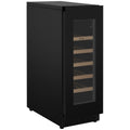 Omega 18 Bottle Single Zone Wine Cabinet - Black, Triple Glazed UV Glass, Built-In or Freestanding - OCW18SB