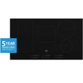 Beko 90cm Induction Cooktop - Black Ceramic Glass, 5 Zones, IndyFlex Zone, Touch Controls - BCT901IGN